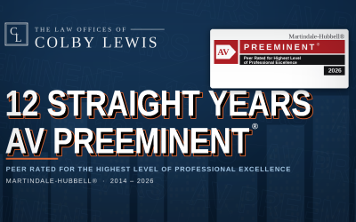 2026 – 12 Straight Years Rated AV Preeminent. Here’s Why That Rating Can’t Be Bought